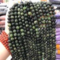 Perles de pierre gemme unique, Pierre naturelle, Rond, DIY, vert, 6mm Environ 38 cm, Vendu par brin