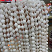 Perles Pierre de lune, Moonstone, polygone, DIY & normes différentes pour le choix & facettes, blanc Environ 38 cm, Vendu par brin