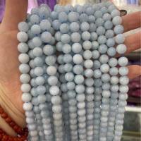 Perles aigue-marine, Rond, DIY & normes différentes pour le choix, bleu de mer Environ 38 cm, Vendu par brin