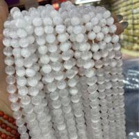 Katzenauge Perlen, rund, DIY & verschiedene Größen vorhanden, weiß, Länge:ca. 38 cm, verkauft von Strang
