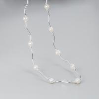 Collar de perlas de plata esterlina, Plata de ley 925, con Perlas cultivadas de agua dulce, con 1.97inch extender cadena, Joyería & para mujer, longitud:aproximado 15.74 Inch, Vendido por UD