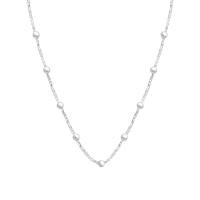 Sterling Silver Jewelry Necklace, 925 Sterling Silver, with Shell Pearl, fashion jewelry & for woman Approx 17.24 Inch 