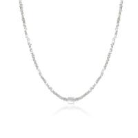 Sterling Silver Jewelry Necklace, 925 Sterling Silver, with 1.97inch extender chain, fashion jewelry & for woman Approx 15.74 Inch 