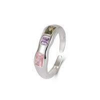 立方のジルコニア純銀指のリング, 925スターリングシルバー, ファッションジュエリー & マイクロパヴェジルコニア & 女性用, サイズ:14, 売り手 パソコン