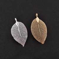 Zinc Alloy Leaf Pendants, plated, DIY 