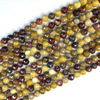 Single Gemstone Beads, Mookiate Beads, Round, polished, coated & DIY Approx 38 cm 