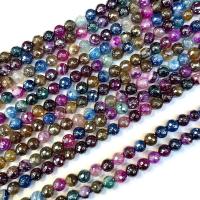 Agate Beads, Round, polished, coated & DIY Approx 38 cm 