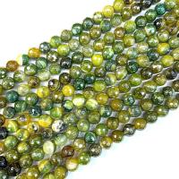 Natürliche Streifen Achat Perlen, rund, poliert, beschichteten & DIY & verschiedene Größen vorhanden, Länge:ca. 38 cm, verkauft von Strang