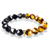 Gemstone Bracelets, Natural Stone, with Brass, handmade, fashion jewelry & Unisex & micro pave cubic zirconia Approx 6.3 Inch 