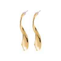 Stainless Steel Stud Earring, Copper Alloy, 18K gold plated, fashion jewelry & for woman, golden 