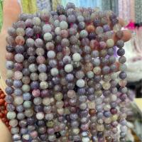 Natural Tourmaline Beads, Plum Blossom Tourmaline, Round, DIY mixed colors Approx 38 cm 