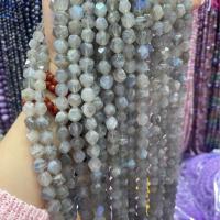 Labradorit Perlen, Vieleck, DIY & verschiedene Größen vorhanden & facettierte, grau, Länge:ca. 38 cm, verkauft von Strang