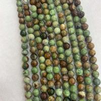Opal Perlen, grüner Opal, rund, DIY & verschiedene Größen vorhanden, grün, Länge:ca. 38 cm, verkauft von Strang