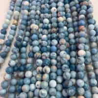 Single Gemstone Beads, Larimar, Round, DIY blue Approx 38 cm 