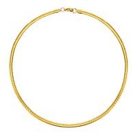 Halskette, 304 Edelstahl, Vakuum-Ionen-Beschichtung, Modeschmuck & für Frau, goldfarben, 4mm, Länge:ca. 17.7 ZollInch, verkauft von PC