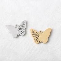 Stainless Steel Animal Pendants, 304 Stainless Steel, Butterfly, polished, DIY Approx 1.2mm [