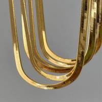 Halskette, 304 Edelstahl, goldfarben plattiert, Modeschmuck & unterschiedliche Länge der Wahl & für Frau, verkauft von PC