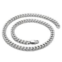 Titanium Steel Chain Necklace, handmade, Unisex original color 