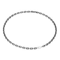 Collar de cadena de plata esterlina, Plata de ley 925, Cadena cruzada & Vintage & Bricolaje & unisexo & diverso tamaño para la opción, Vendido por UD