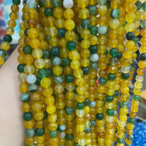 Agate Beads, Round, DIY mixed colors Approx 38 cm [