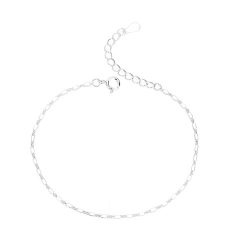 Sterling Silver Bracelets, 925 Sterling Silver, with 1.57inch extender chain, plated, fashion jewelry & for woman Approx 5.9 Inch 