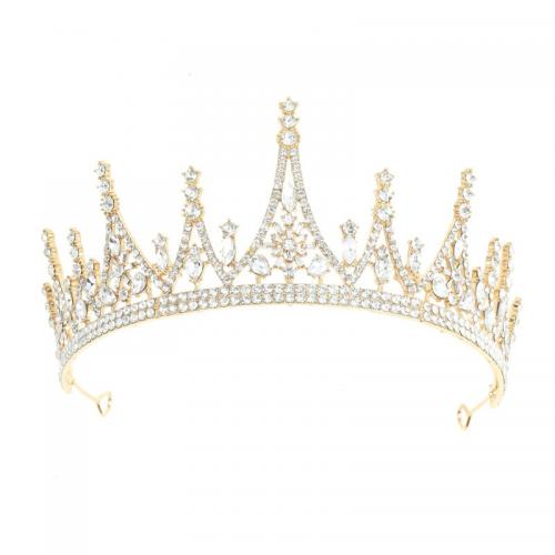 Bridal Tiaras, Zinc Alloy, plated, fashion jewelry & for woman & with rhinestone 400mm, Inner Approx 160mm 