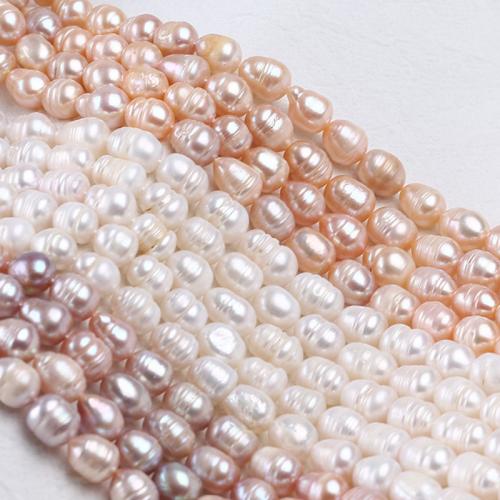 Rice Cultured Freshwater Pearl Beads, DIY 9-10mm Approx 37 cm 