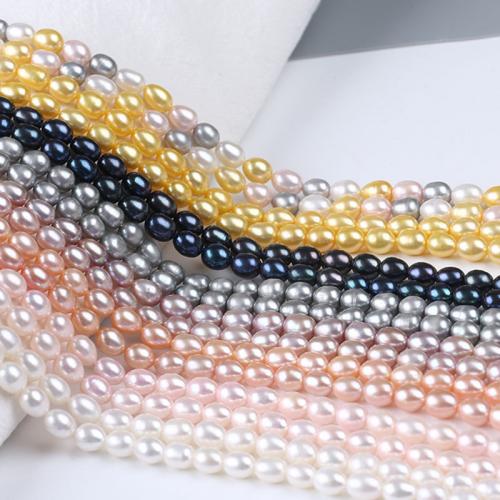 Rice Cultured Freshwater Pearl Beads, DIY 7-8mm Approx 36 cm 