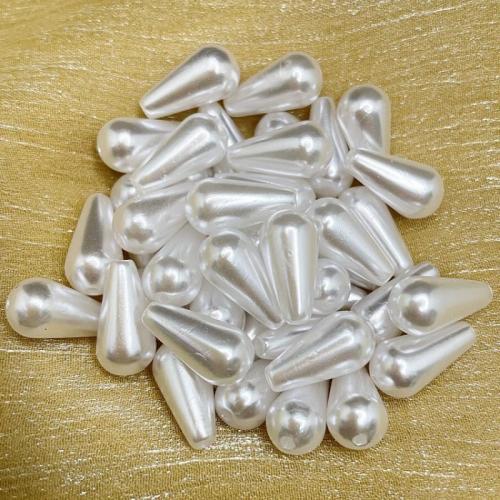 Perles en plastique de mode, perle de plastique, larme, DIY & normes différentes pour le choix, blanc, Vendu par sac