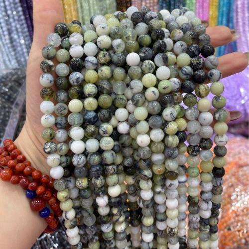 Opal Beads, Green Opal, Round, DIY, mixed colors, 6mm Approx 38 cm 