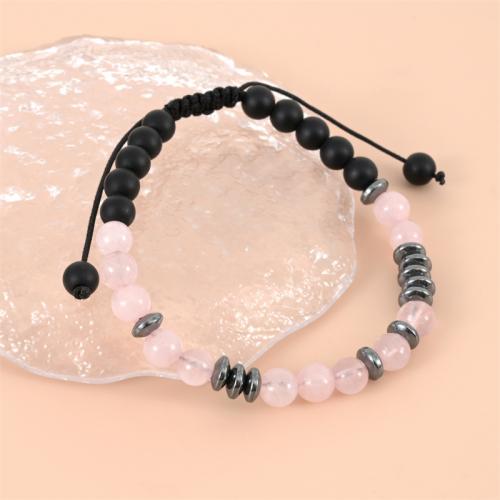 Gemstone Bracelets, Crystal, with Hematite, fashion jewelry & for woman, Jet Approx 6-12 cm 