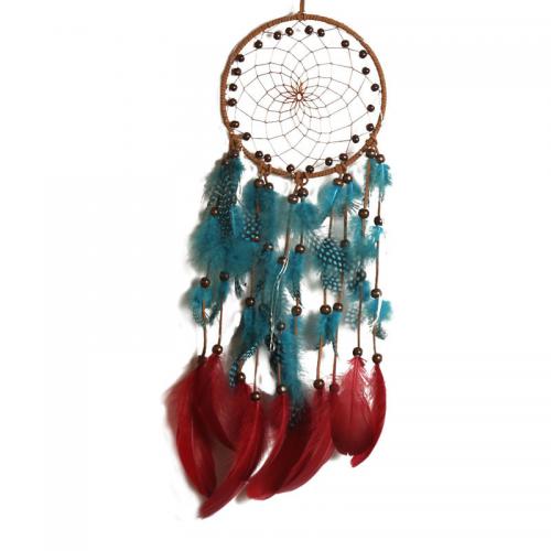 Fashion Dream Catcher, Feather, with Nylon & Iron, for home and office, mixed colors, 480mm 