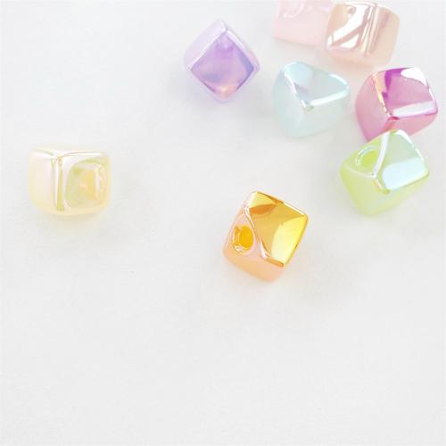 Perles acryliques plaquée, Acrylique, cadre, DIY, plus de couleurs à choisir, 13.5mm, Vendu par sac