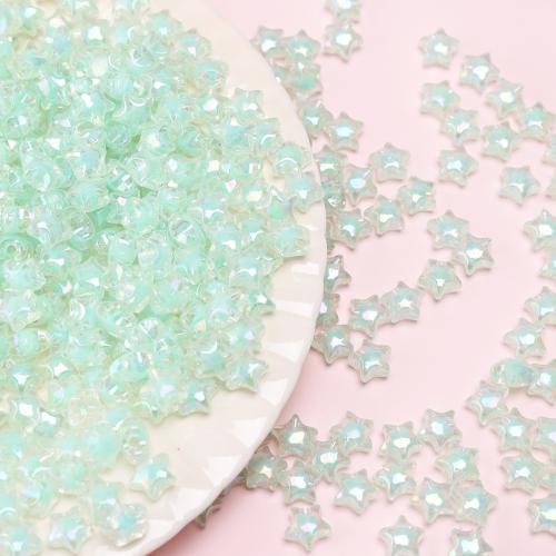 Perlen in Perlen Acrylperlen, Acryl, Stern, DIY, keine, 11x10.8mm, Bohrung:ca. 2mm, 140PCs/Tasche, verkauft von Tasche