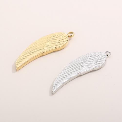Stainless Steel Wing Shape Pendant, 304 Stainless Steel, Vacuum Ion Plating, fashion jewelry & DIY [