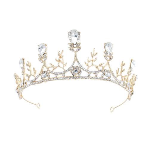 Bridal Tiaras, Zinc Alloy, plated, fashion jewelry & for woman & with rhinestone Inner Approx 140mm 