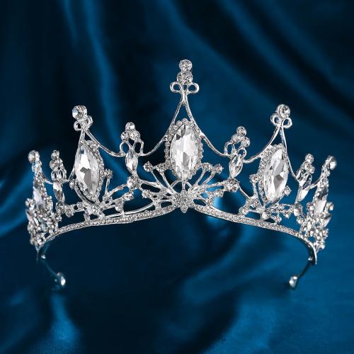 Bridal Tiaras, Zinc Alloy, plated, fashion jewelry & for woman & with rhinestone Inner Approx 145mm 