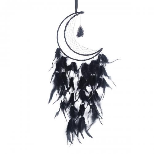 Fashion Dream Catcher, Feather, with Rattan & Nylon & Iron, Moon, handmade, for home and office 600mm 