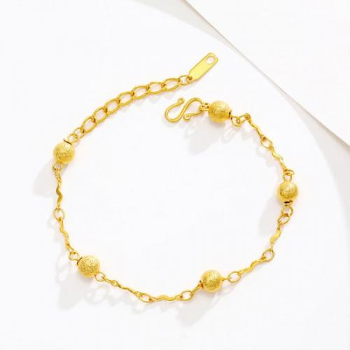 Moda pulseras de la aleación de Zinc, con 3cm extender cadena, Joyería & para mujer, dorado, longitud:aproximado 17 cm, Vendido por UD