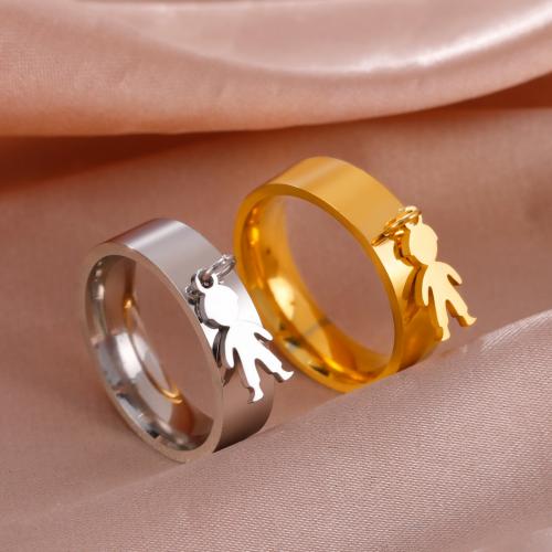 Stainless Steel Finger Ring, 304 Stainless Steel, plated, fashion jewelry & Unisex .9mm .2mm 