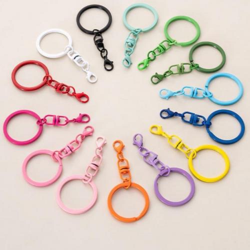Zinc Alloy Key Chain Jewelry, with Iron, stoving varnish, portable & DIY 