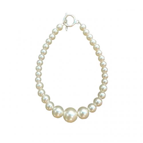 Plata de ley 925 Pulsera, con Perlas de cristal de Swarovski, Joyería & para mujer, longitud:aproximado 6.9 Inch, Vendido por UD