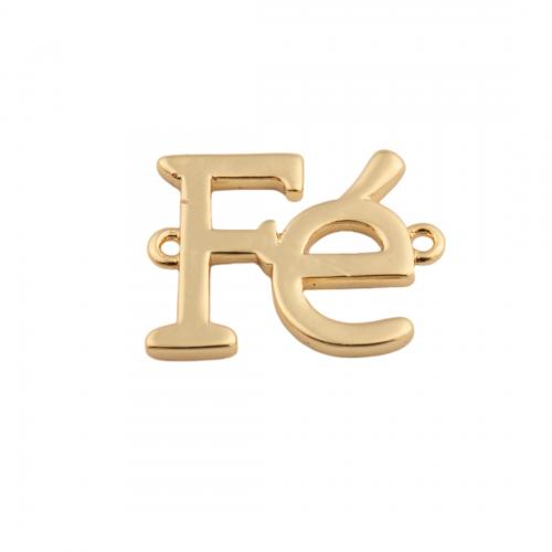 Message Brass Connector, 14K gold plated, DIY Approx 1.5mm 
