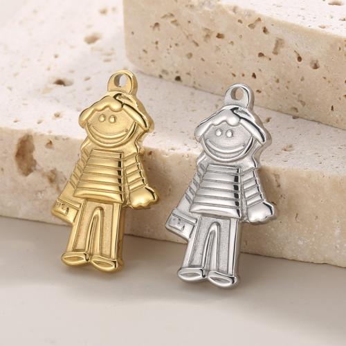 Stainless Steel Pendants, 304 Stainless Steel, Girl, Vacuum Ion Plating, fashion jewelry & for woman 