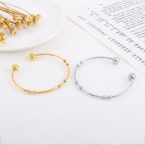 Stainless Steel Cuff Bangle, 304 Stainless Steel, Vacuum Ion Plating, fashion jewelry & for woman 2mm, Inner Approx 60mm 