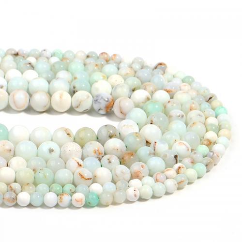 Opal Perlen, Weßer Opal, rund, DIY & verschiedene Größen vorhanden, weiß, Länge:ca. 38 cm, verkauft von Strang