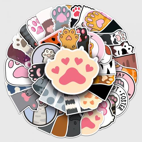 Fashion Sticker Paper, PVC Plastic, with Adhesive Sticker, cute & waterproof, Single .5-8.5CM, Approx 