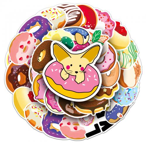 Fashion Sticker Paper, PVC Plastic, with Adhesive Sticker, cute & waterproof, Single .5-8.5CM, Approx 