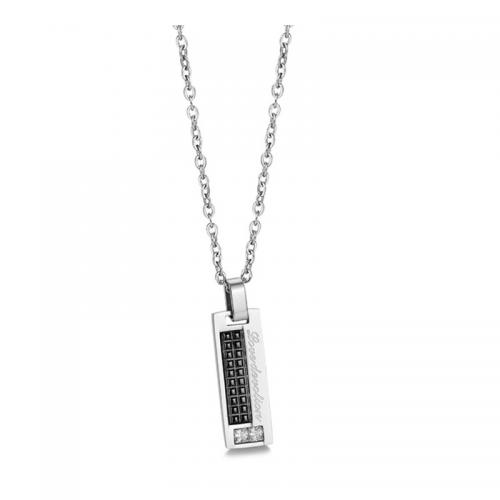 Cubic Zirconia Stainless Steel Necklace, 304 Stainless Steel, polished, Unisex & micro pave cubic zirconia 