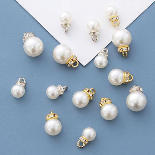 Plattiert Glas Rocailles, ABS-Kunststoff-Perlen, mit Strass & Zinklegierung, DIY & verschiedene Größen vorhanden & verschiedene Stile für Wahl, 20PCs/Tasche, verkauft von Tasche